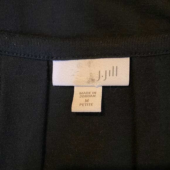 J. Jill Dress Jersey Stretch Knit Button Front Soft Midi Dress, Black, Medium P - Picture 10 of 12